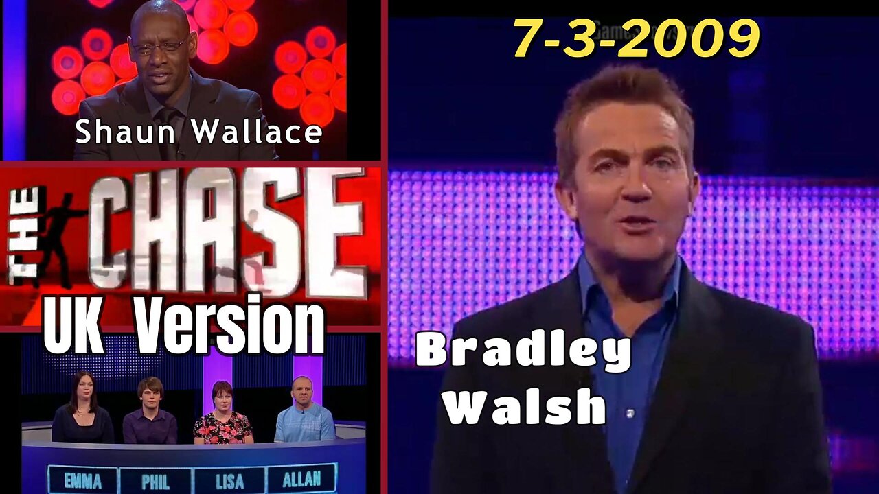 Bradley Walsh | Shaun Wallace | The Chase UK Version 7-3-2009 | Full Episode | Game Shows