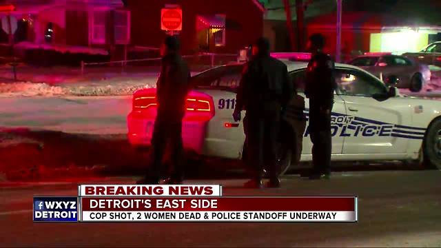 Detroit cop shot during barricaded situations