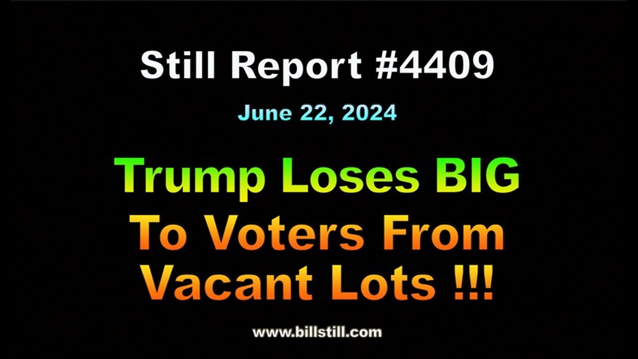 Trump Loses BIG To Voters From Vacant Lots !!!, 4409