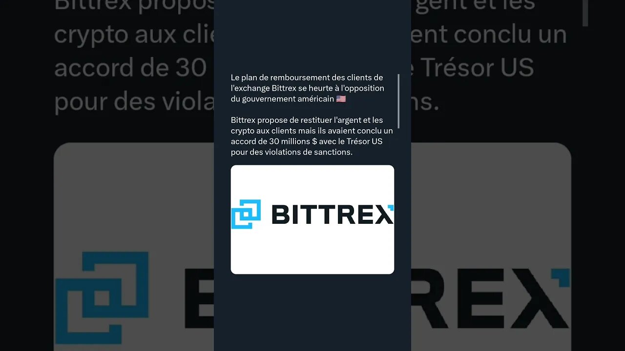 Le plan remboursement des clients de l'exchange Bittrex se heurte à l'opposition du gouvernement US
