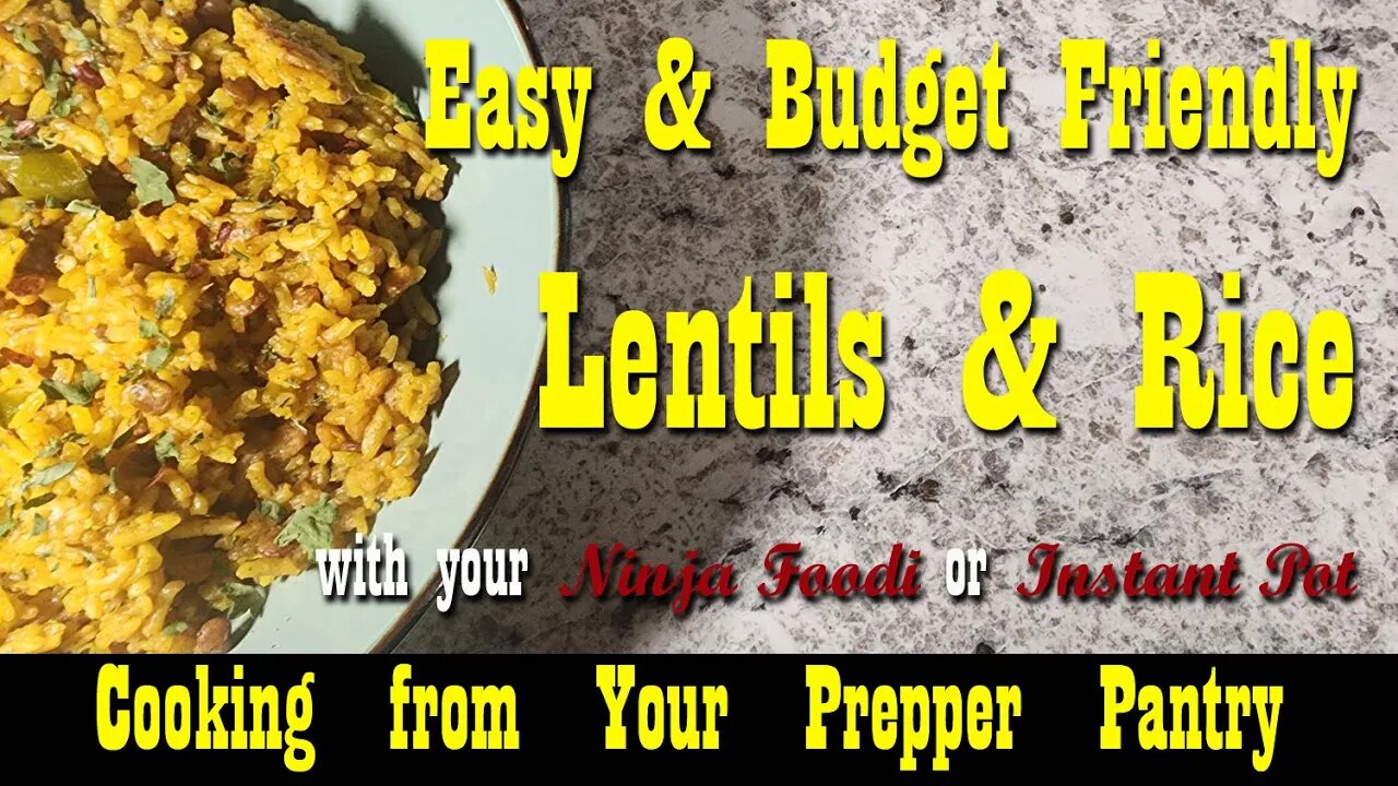 Easy Lentils & Rice ~ Cooking from your Prepper Pantry ~ Long Term Food Storage Recipe