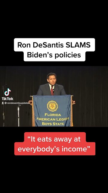 Ron DeSantis SLAMS Biden’s policies | “Inflation eats away at everybody’s income”