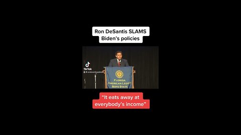 Ron DeSantis SLAMS Biden’s policies | “Inflation eats away at everybody’s income”