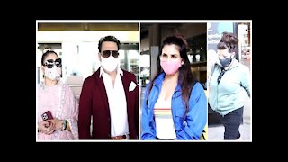 Govinda With Wife Sunita, Zoya Akhtar & Sonnalli Seygall Snapped At The Airport