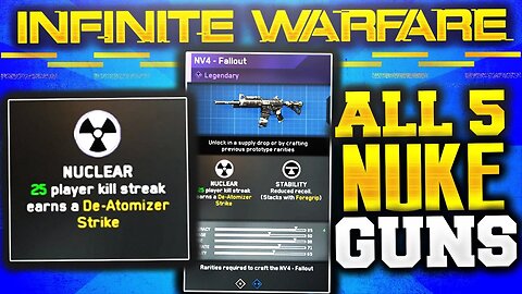 ALL "5 NUCLEAR VARIANTS" INFINITE WARFARE BETA! 5 Guns Unique Get De-Atomizer Strike! (COD IW BETA)!