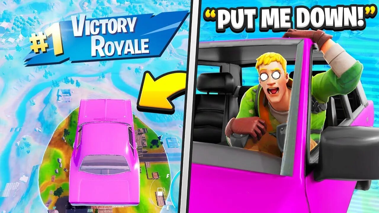 I Trolled Him With FLYING CARS Glitch - Fortnite
