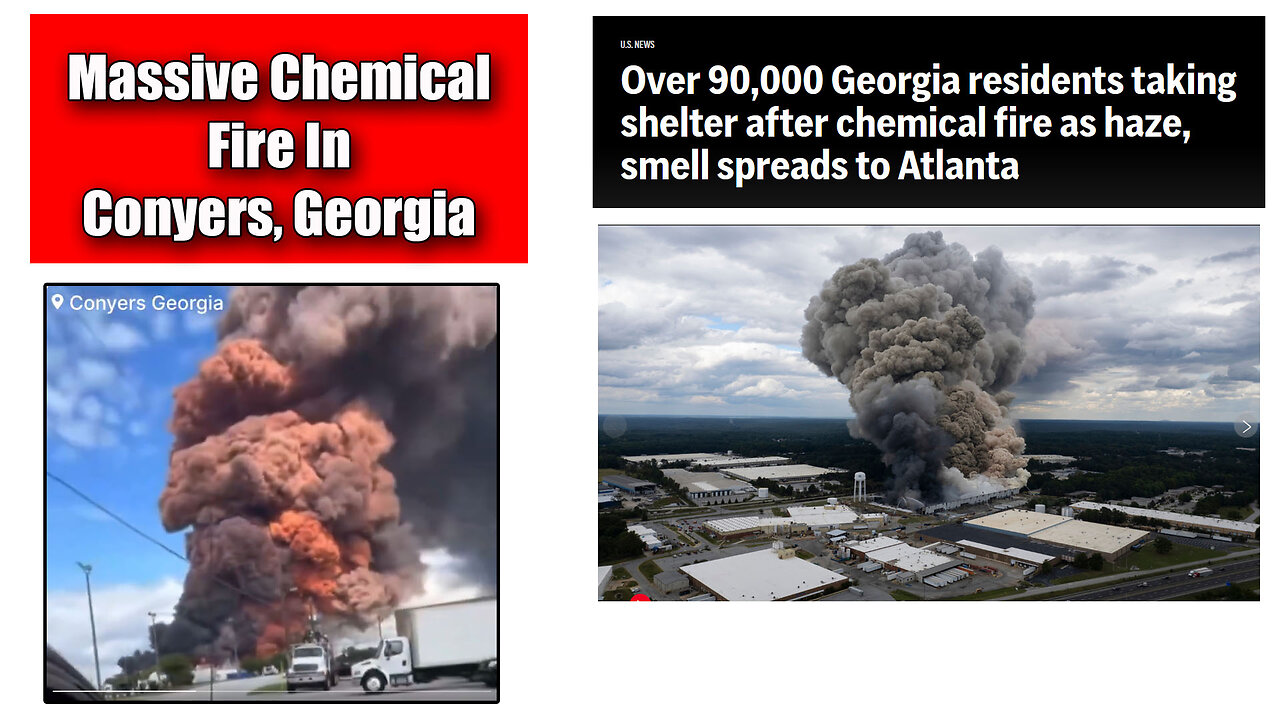 Top Stories: Massive Chemical Fire In Conyers Georgia