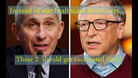 These 2 should get vaccinated first with experimental vaccines not even tested on animals.