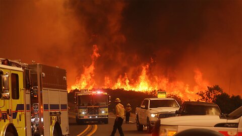 California wildfire fueled by high winds grows to over 14,000 acres and forces evacuations