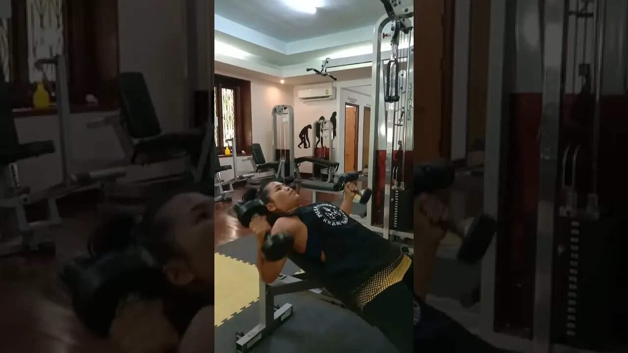 Dumbbell Incline Bench Fly May Tita