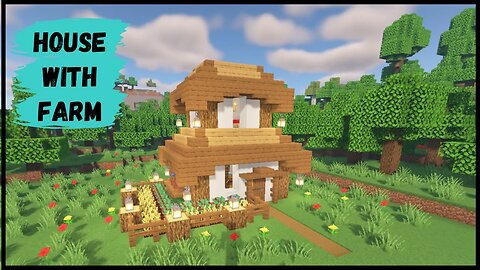 How to Build House with Farm in Minecraft || Minecraft House Tutorial