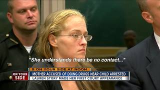 Mother accused of doing drugs near child