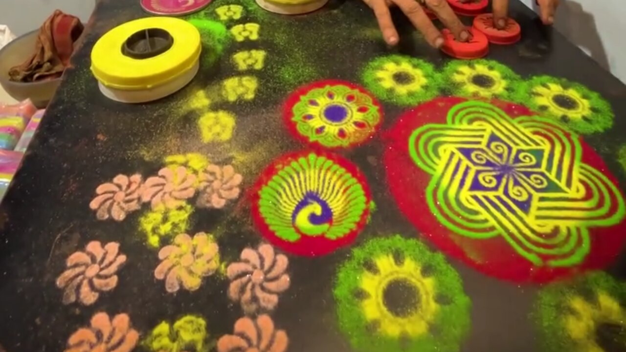 Making Rangoli design