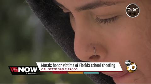 San Marcos Students Paint Murals for Florida Shooting Victims