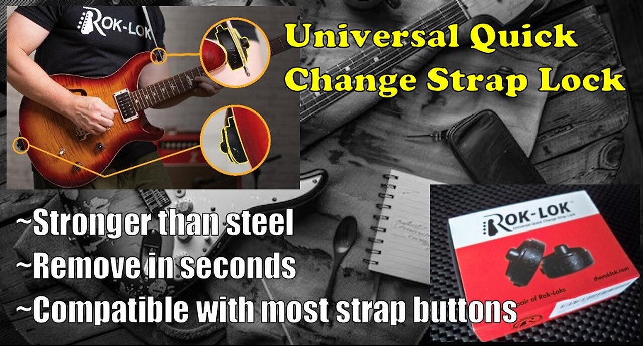 ROK-LOK - Universal Strap Lock Solution for Guitarists