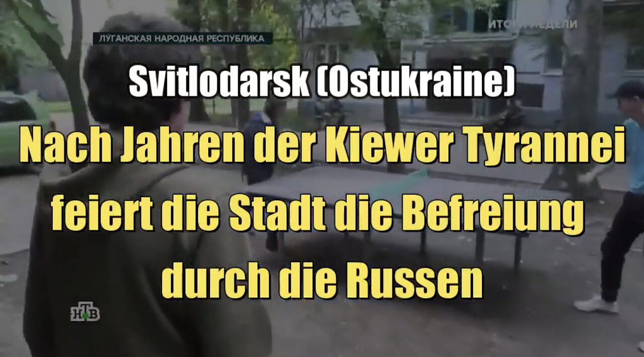 Svitlodarsk (Ostukraine): Stadt feiert die Befreiung durch die Russen (HTB | Mai 2022)