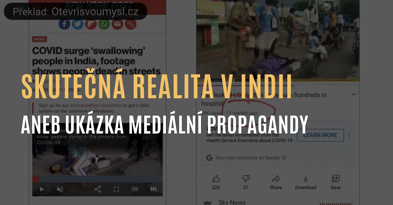 Jak to skutečně vypadá v Indii s covidem podle dat? Aneb ukázka mediální propagandy