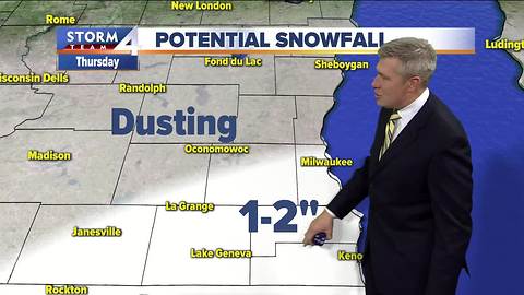 Temperatures drop Wednesday, snow arrives Thurs.