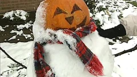 From The Vault: Great Pumpkin meets Frosty the Snowman during Halloween weekend snowstorm in 1993