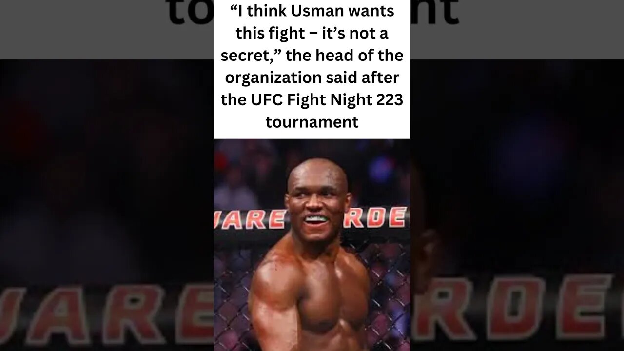 Khamzat Chimaev was requested as an opponent by Kamaru Usman in the UFC office. #short