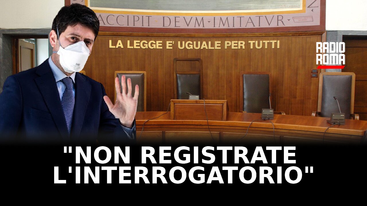 Interrogatorio Speranza: "l'ex ministro chiese e ottenne di non registrare" - Camelot