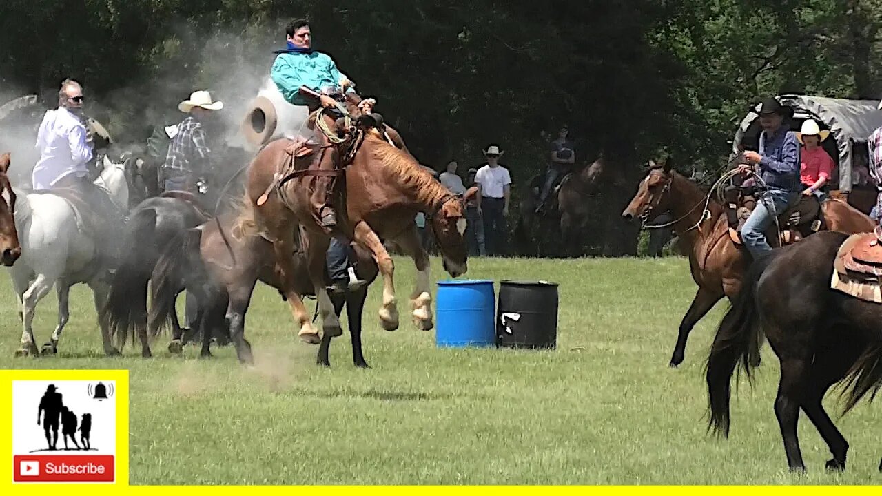 Bronc Fannin' - The 1836 Chuckwagon Races 2022 - Saturday