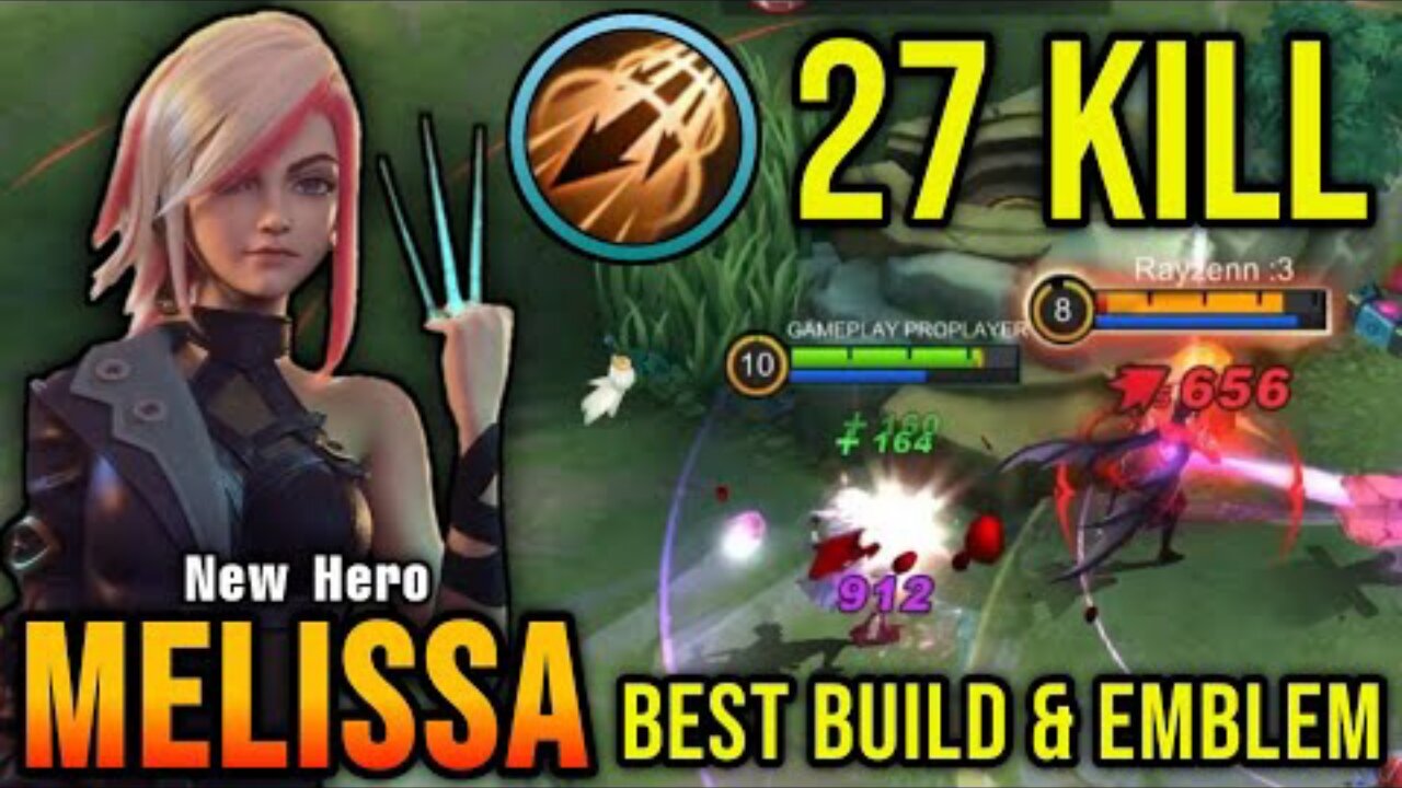 27 kill melissa best build and emblem