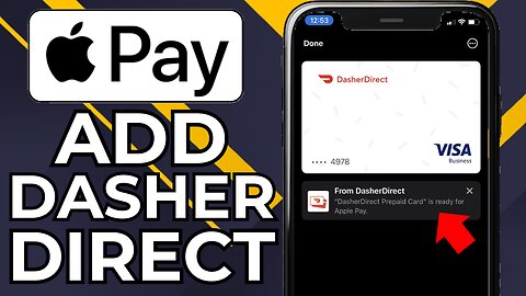 HOW TO ADD DASHER DIRECT CARD TO APPLE PAY