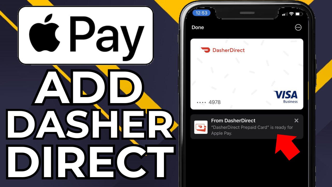 HOW TO ADD DASHER DIRECT CARD TO APPLE PAY