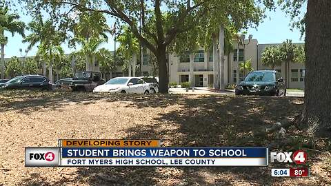 Gun discovered on high school student in Fort Myers