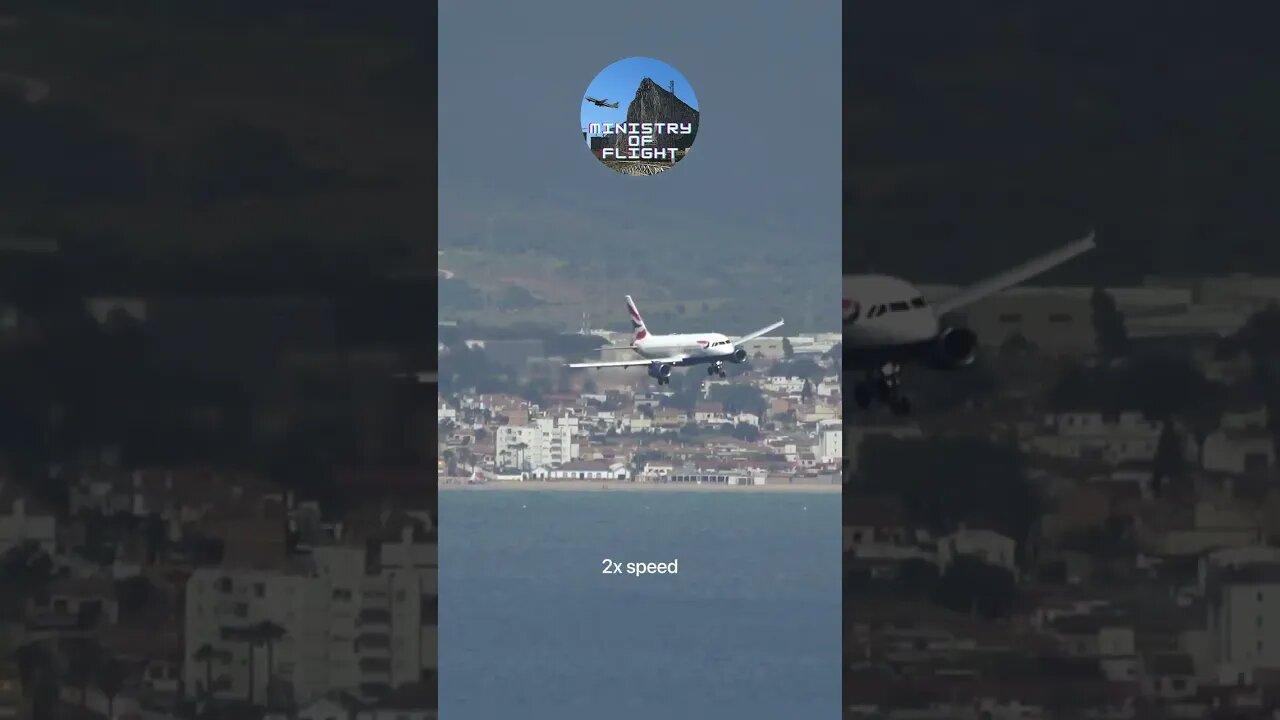 British Airways in Line for Landing at Gibraltar