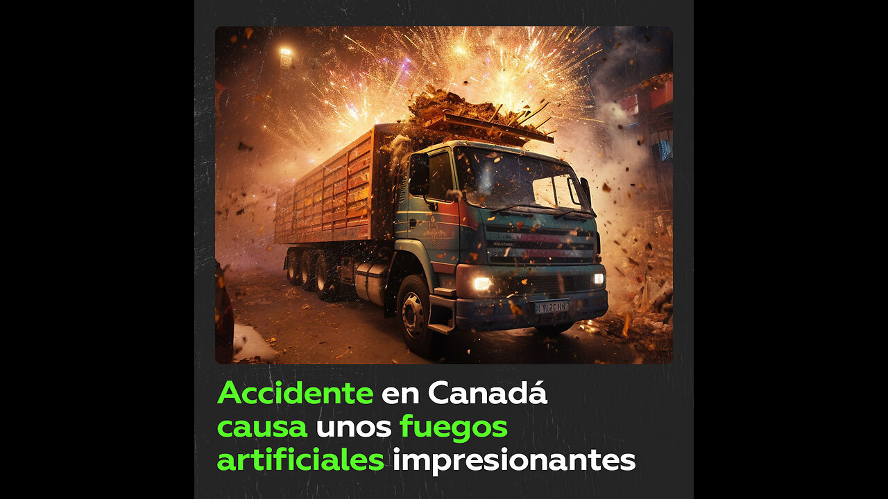 Explosión de pirotecnia valorada en 100.000 dólares tras accidente de tráfico en Canadá