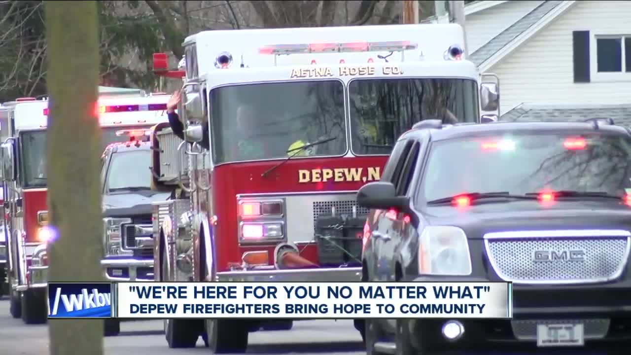 Depew Firefighters bring smiles and hope to the community