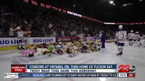 Condors' Teddy Bear Toss going down this Saturday