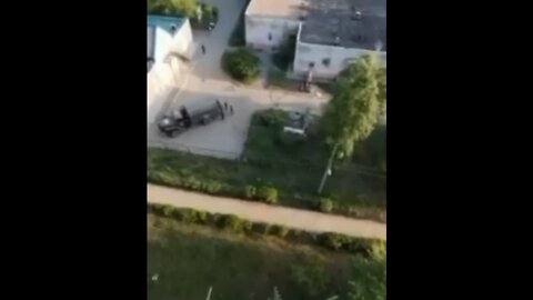 In Kherson, a dude whistled from a balcony as if a shell was falling - the soldiers below got scared and scattered