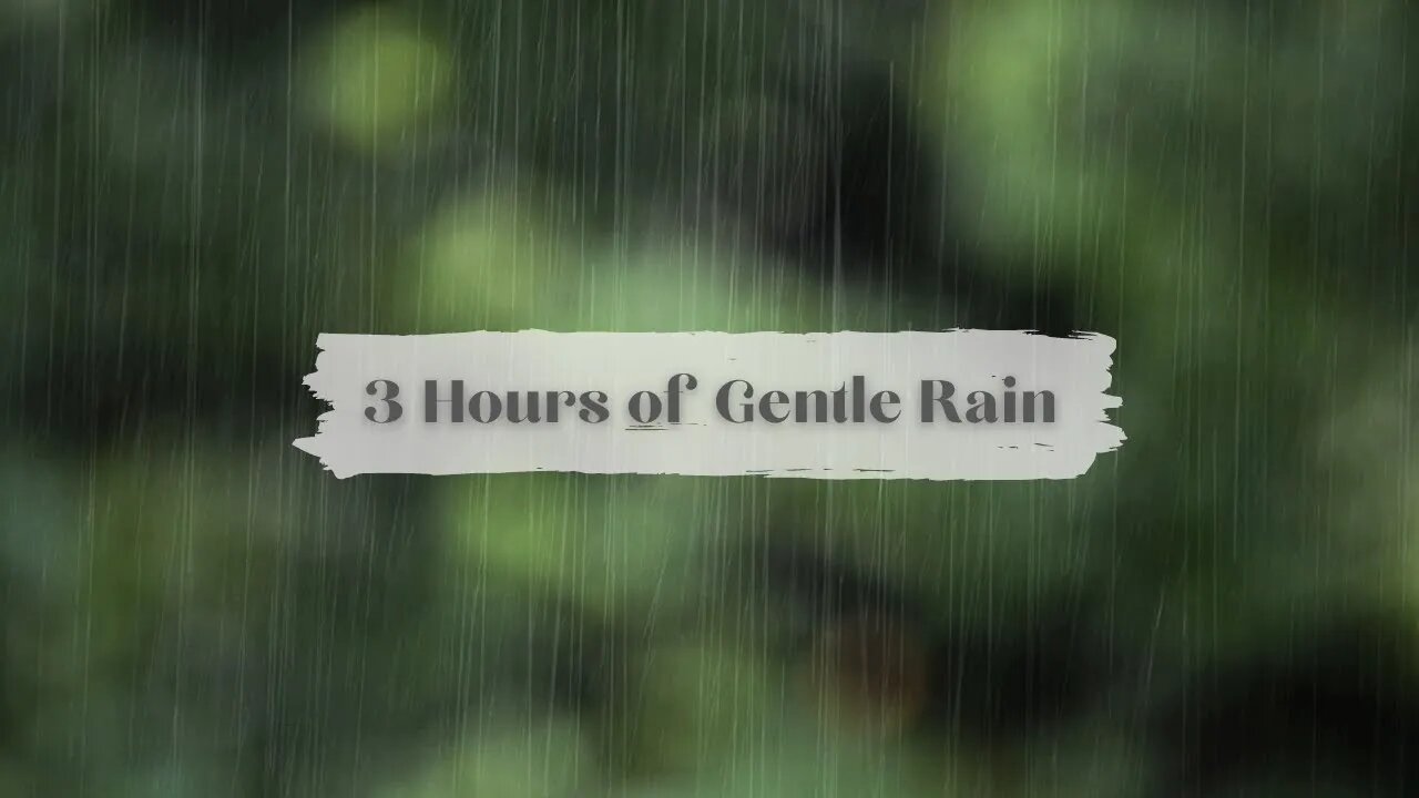 Relaxing Rain Sound for Sleeping (3 Hours) | Gentle Rain | Nature Sound