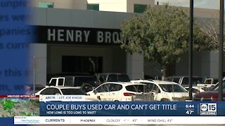 How long should it take to get a title for your vehicle?