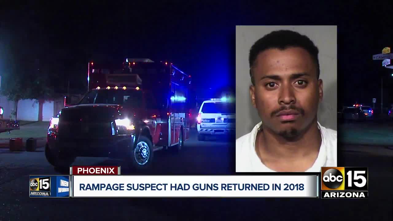 Rampage suspect had guns returned to him in 2018