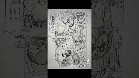 One piece, dbz, naruto panel practice…all pen😳, face studies too #onepiece #dbz #naruto #manga