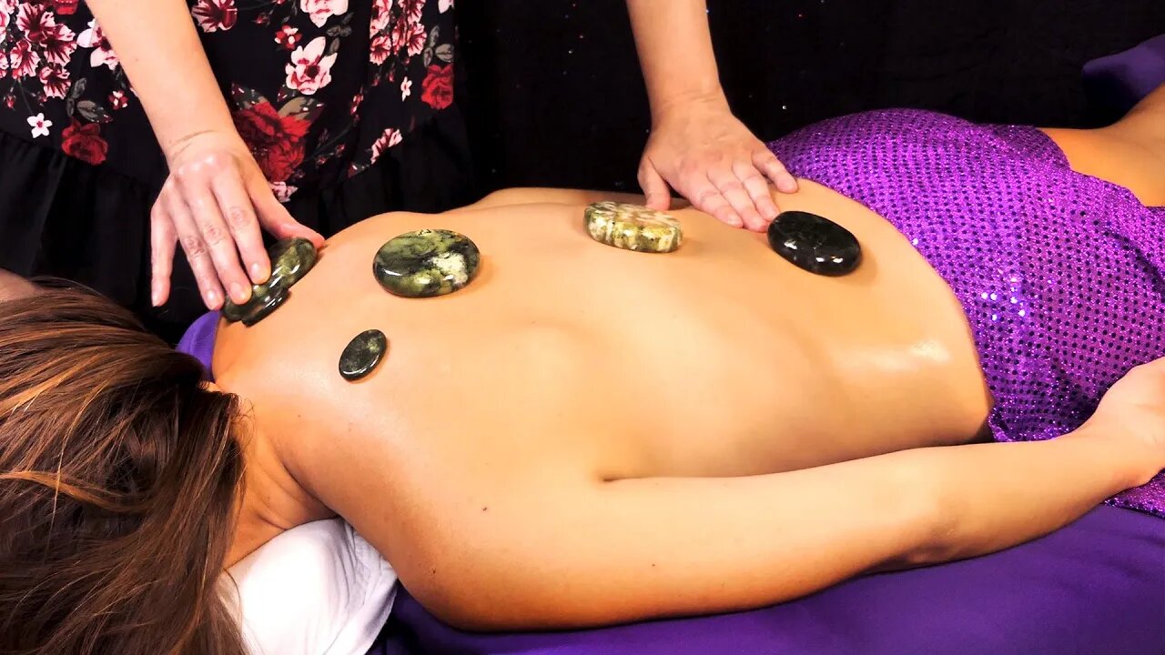 ASMR 💕 Hot Stone Massage, Chandler gets gently rubbed & massaged by Corrina Rachel fully Pampered 🔥