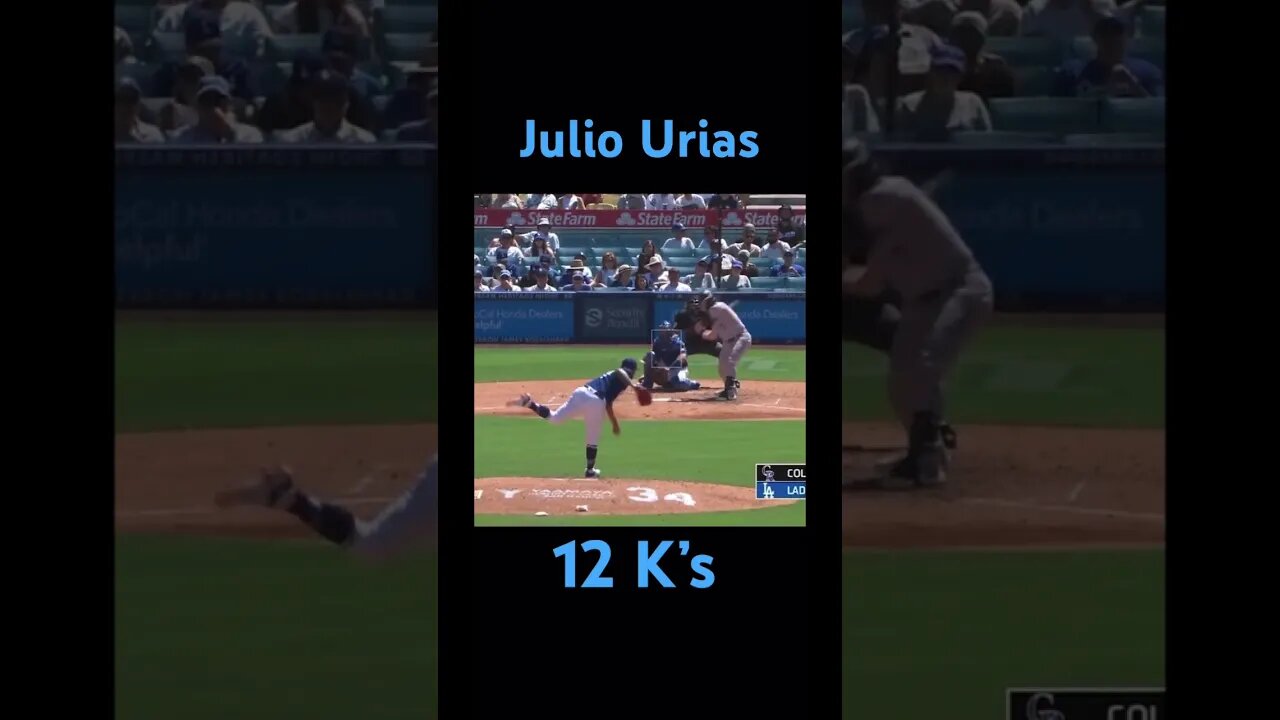 Dodgers Julio Urias Strikes Out 12 #shorts #dodgers