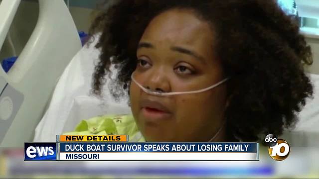 Duck boat survivor speaks about losing family