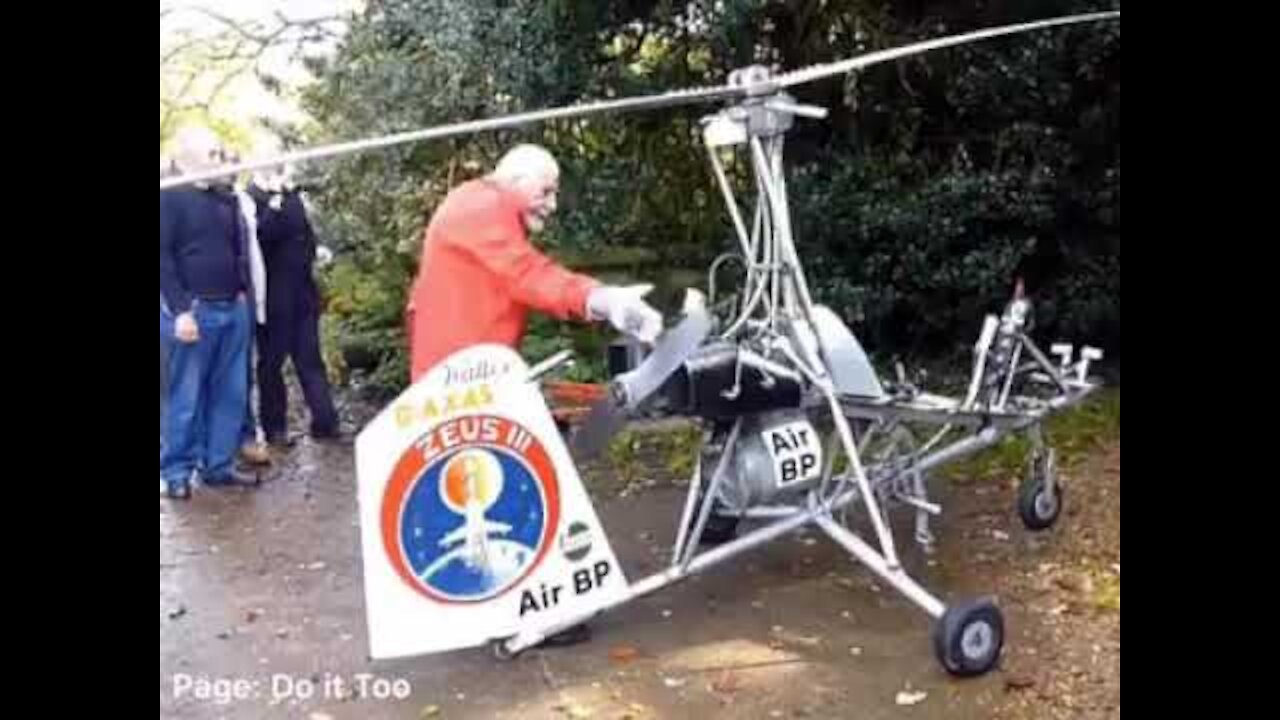 80-year-old man invented the plane - helicopter