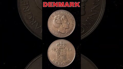 Denmark 1 krono 1984.#shorts #coinnotesz