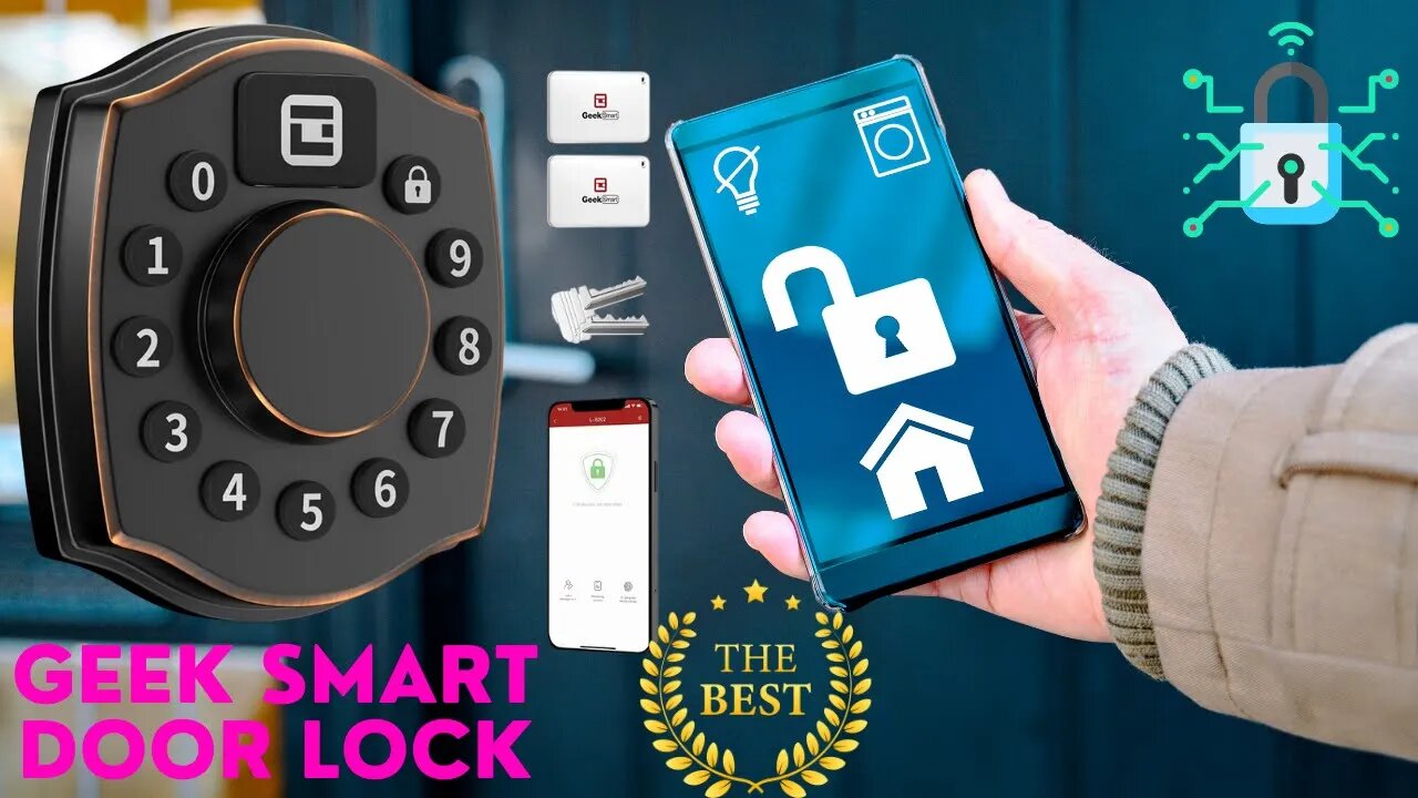 Unboxing: Smart Door Lock, Geek 4-in-1 IP65 Waterproof Anti-Fog Keyless Entry Deadbolt Door Locks