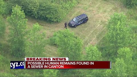 Possible human remains found in sewer in Canton