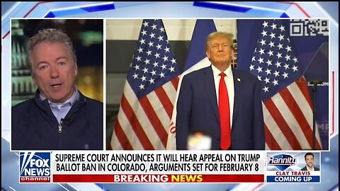 Rand Paul: We Need An Immediate Injunction To Shut Down States Trying To Ban Trump On The Ballot