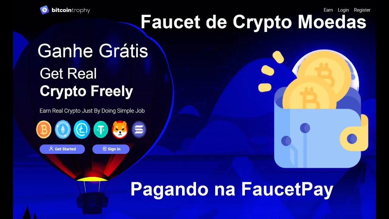 💥BitcoinTophy Faucet PAGANDO na Faucetpay💥