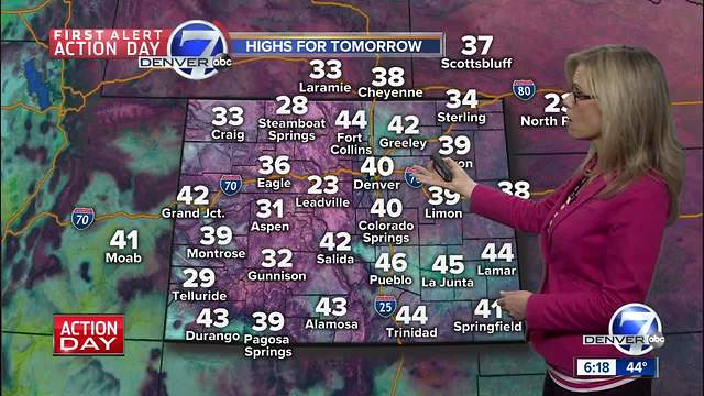 First Alert Action Day: Snow in mountains, rain/snow mix in Denver Wednesday night