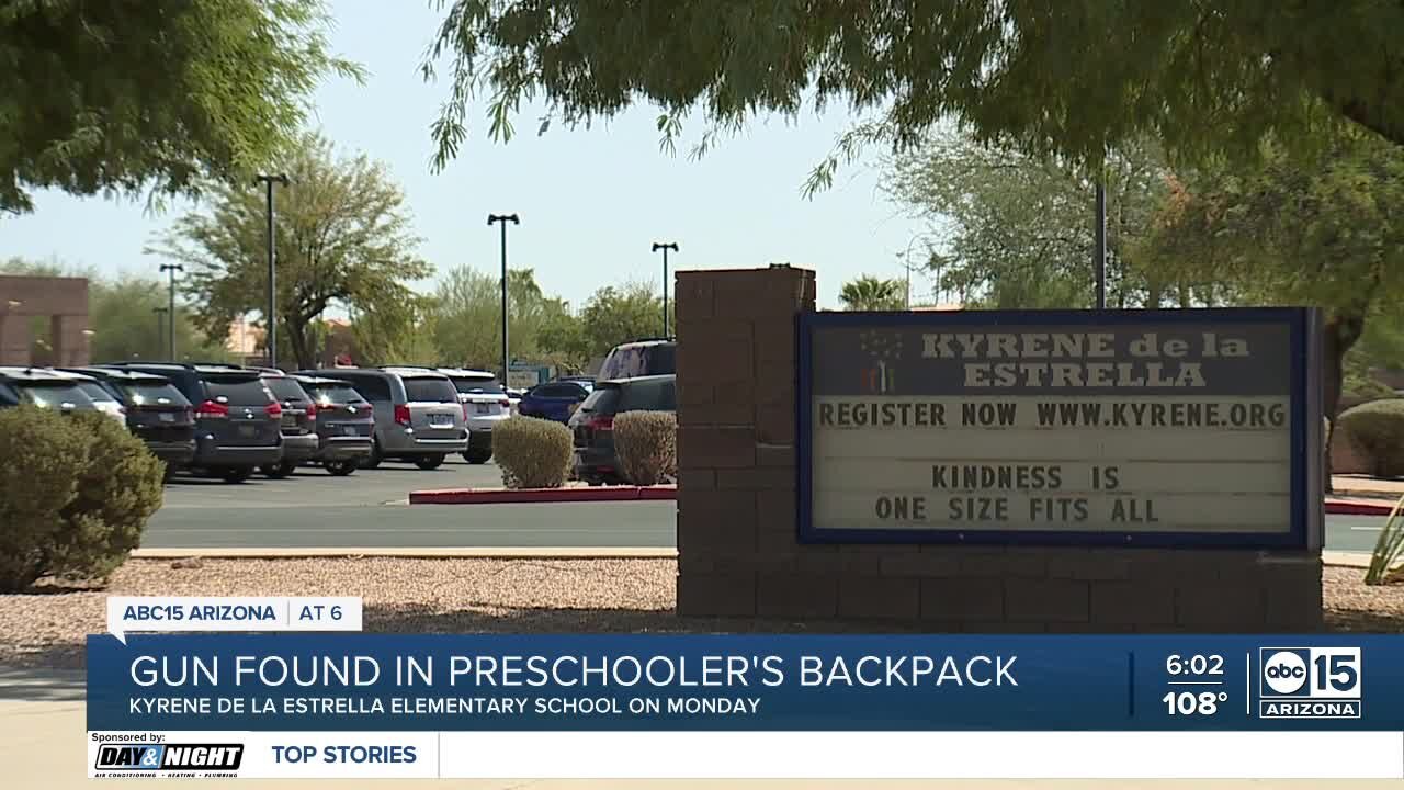 Parent mistakenly put gun in preschooler's backpack, Kyrene de la Estrella school says